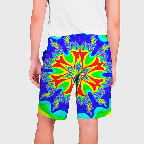 Мужские шорты Неоновая психоделика узор / 3D-принт – фото 2