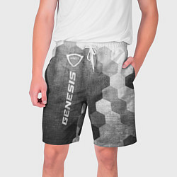 Шорты на шнурке мужские Genesis - grey gradient по-вертикали, цвет: 3D-принт