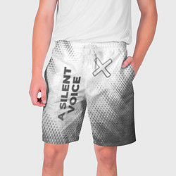 Мужские шорты A Silent Voice - white gradient вертикально