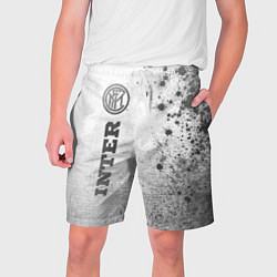 Шорты на шнурке мужские Inter - white gradient по-вертикали, цвет: 3D-принт