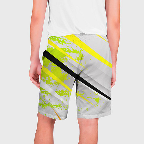 Мужские шорты Color white light green / 3D-принт – фото 2