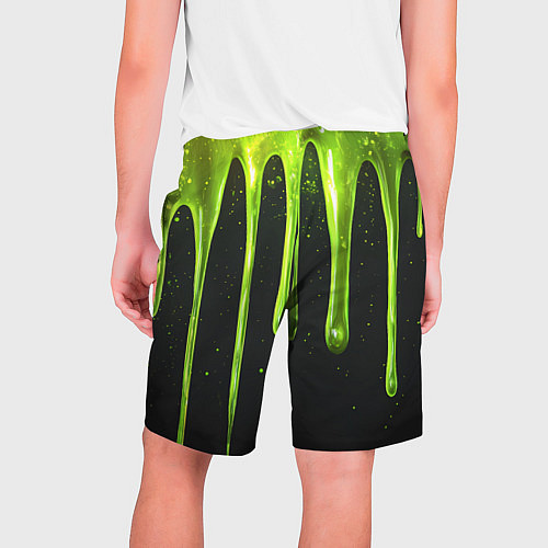 Мужские шорты Слизь зеленая текстура / 3D-принт – фото 2