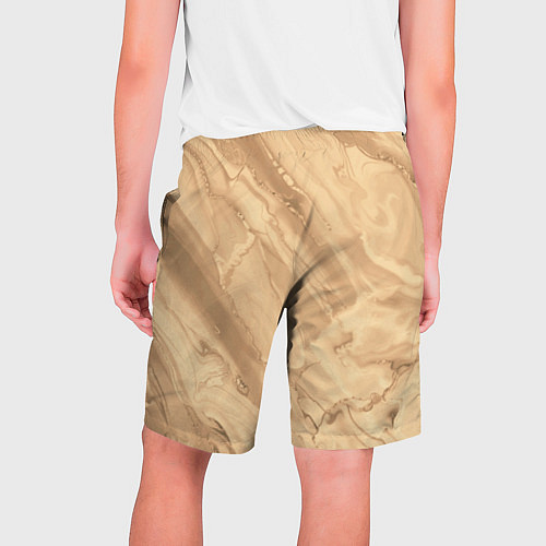 Мужские шорты Бежевая текстура каменная мрамор / 3D-принт – фото 2
