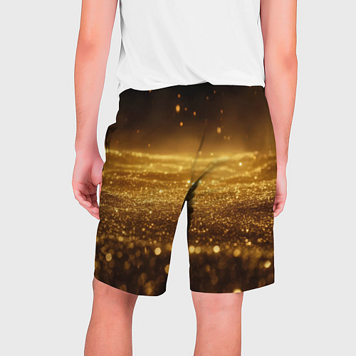 Мужские шорты Золотая пыль на черном / 3D-принт – фото 2