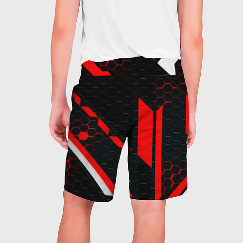 Мужские шорты Monster energy sport geometry / 3D-принт – фото 2