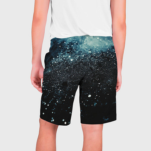Мужские шорты Черно-синий текстурный фон / 3D-принт – фото 2