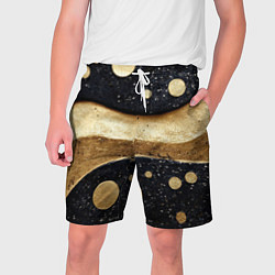 Мужские шорты Золотая объемная абстракция - текстура