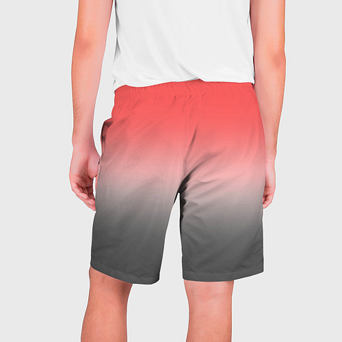 Мужские шорты Бледный красно-серый градиент / 3D-принт – фото 2