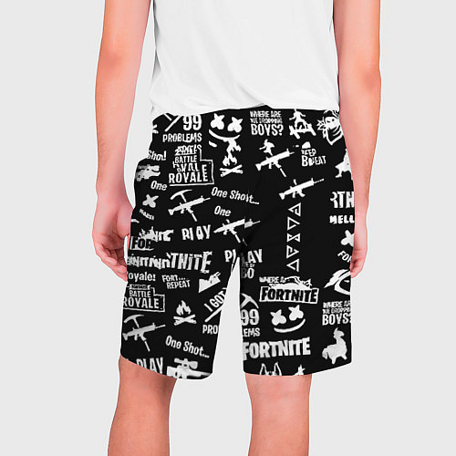 Мужские шорты Черно белые логотипы игр / 3D-принт – фото 2