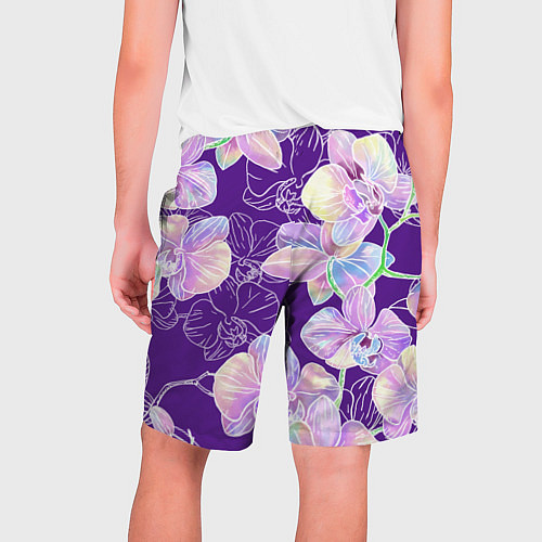 Мужские шорты Японские акварельные орхидеи / 3D-принт – фото 2