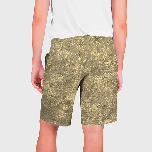 Мужские шорты Песочный жёлтый текстура напыление / 3D-принт – фото 2