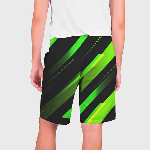 Мужские шорты Color black green / 3D-принт – фото 2