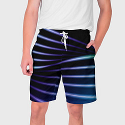 Шорты на шнурке мужские Color black blue, цвет: 3D-принт
