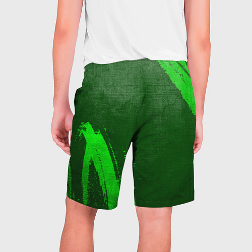 Мужские шорты Nine Inch Nails - green gradient вертикально / 3D-принт – фото 2
