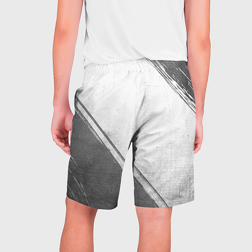 Мужские шорты Real Madrid - white gradient вертикально / 3D-принт – фото 2