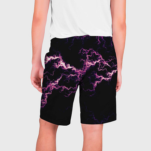 Мужские шорты Lightning pink glow / 3D-принт – фото 2