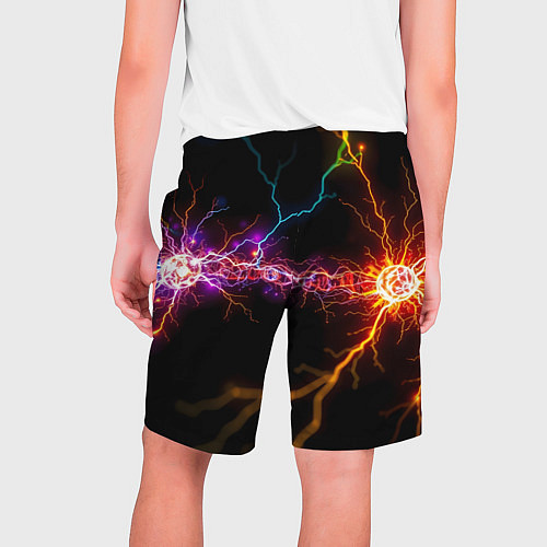Мужские шорты Две неоновые вспышки / 3D-принт – фото 2