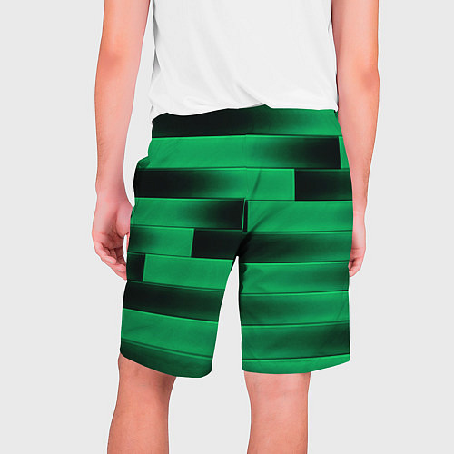 Мужские шорты Color green square / 3D-принт – фото 2