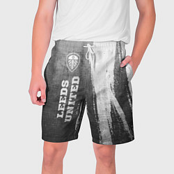 Мужские шорты Leeds United - grey gradient по-вертикали