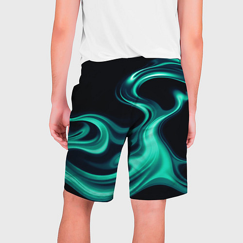 Мужские шорты Color turquoise black / 3D-принт – фото 2