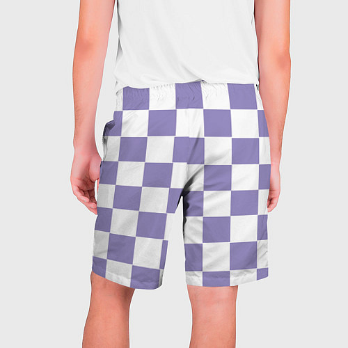 Мужские шорты Квадраты фиолетовые / 3D-принт – фото 2