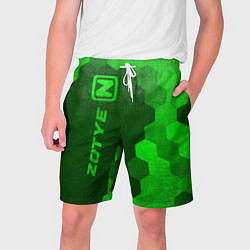Шорты на шнурке мужские Zotye - green gradient по-вертикали, цвет: 3D-принт