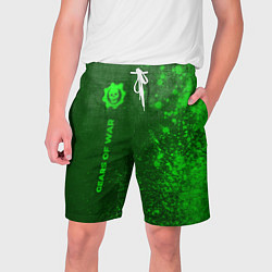 Шорты на шнурке мужские Gears of War - green gradient по-вертикали, цвет: 3D-принт