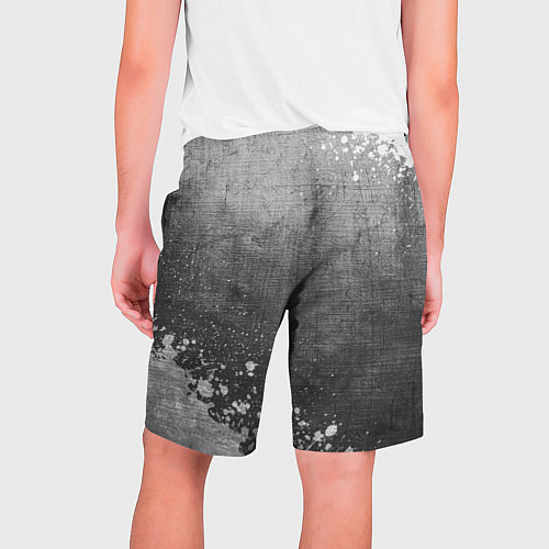 Мужские шорты Bring Me the Horizon - grey gradient вертикально / 3D-принт – фото 2