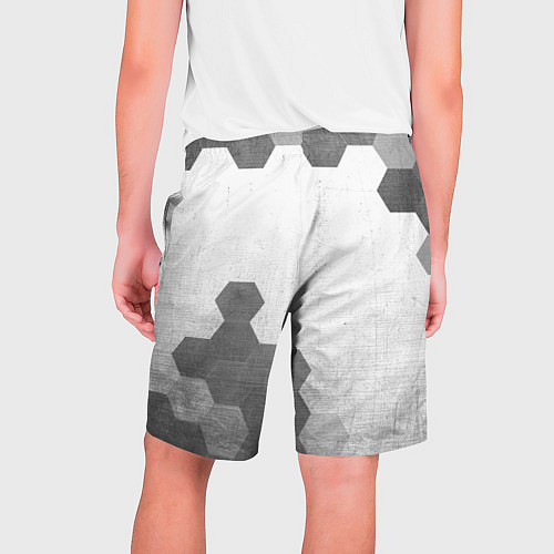Мужские шорты Zotye - white gradient вертикально / 3D-принт – фото 2