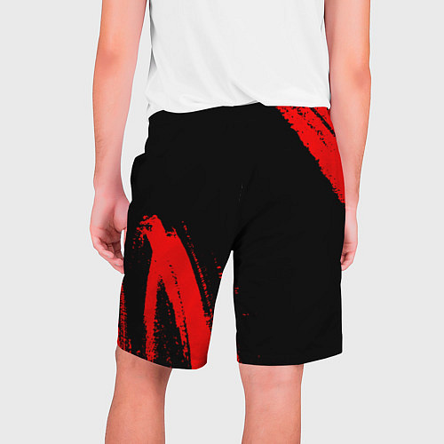 Мужские шорты AC DC - red gradient вертикально / 3D-принт – фото 2