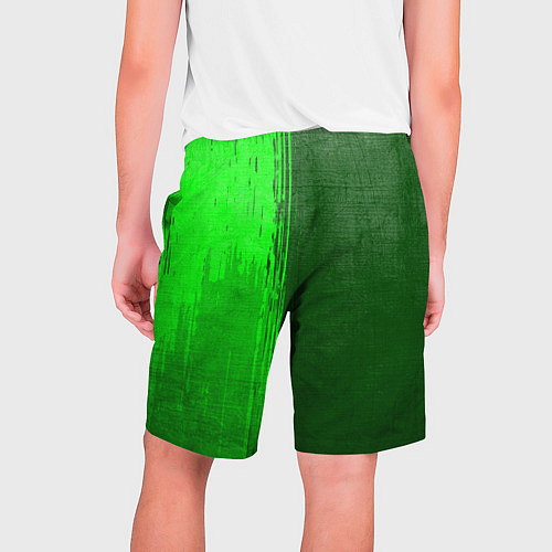 Мужские шорты Hollywood Undead - green gradient по-вертикали / 3D-принт – фото 2