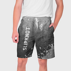 Шорты на шнурке мужские Slipknot - grey gradient вертикально, цвет: 3D-принт