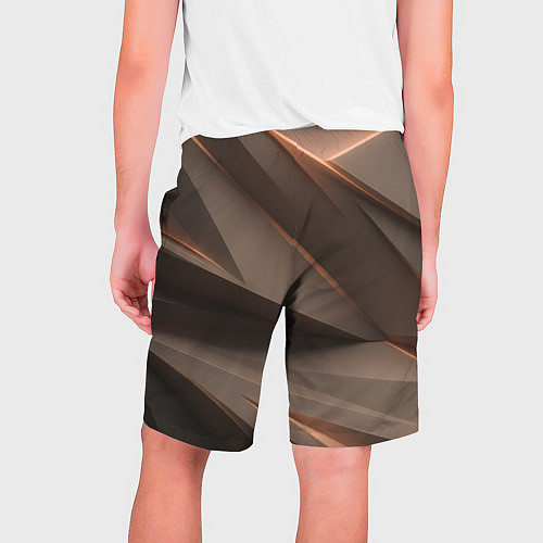 Мужские шорты Кофейная объемная текстура / 3D-принт – фото 2