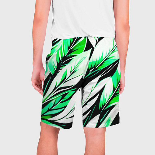Мужские шорты Крупные листья абстракция / 3D-принт – фото 2