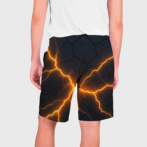 Мужские шорты Молнии и черные плиты / 3D-принт – фото 2