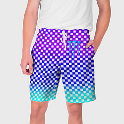 Мужские шорты Monster шахматная клетка градиент