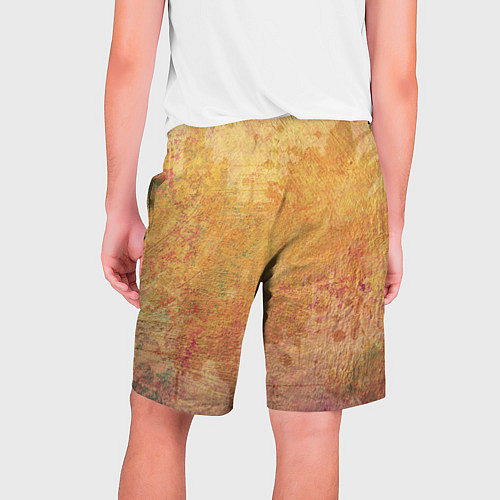 Мужские шорты Абстракция - red and yellow spots / 3D-принт – фото 2