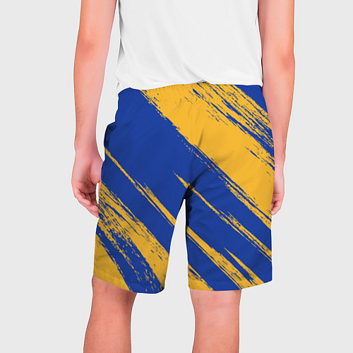 Мужские шорты Голден Стэйт Уорриорз - желто синие / 3D-принт – фото 2
