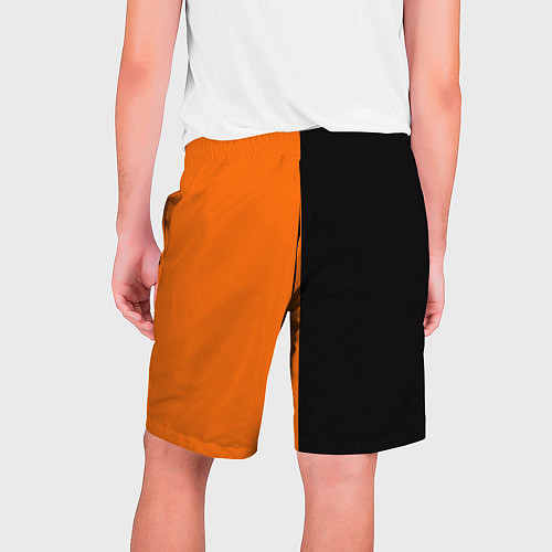 Мужские шорты ФК Урал - черно оранжевые / 3D-принт – фото 2