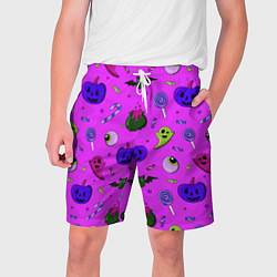Шорты на шнурке мужские Halloween pink, цвет: 3D-принт