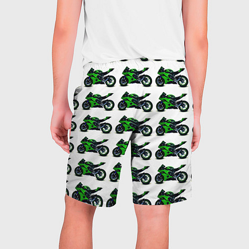 Мужские шорты Motorbike green / 3D-принт – фото 2