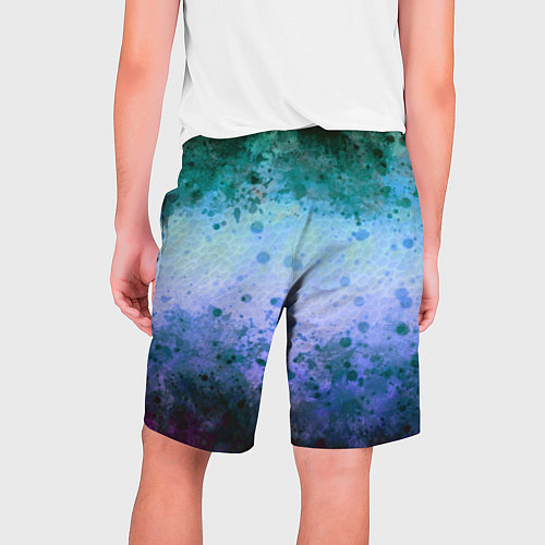 Мужские шорты Абстракция - blue-green acid / 3D-принт – фото 2
