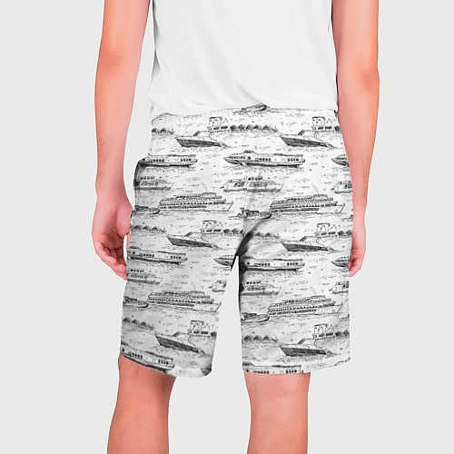 Мужские шорты Корабли на Неве / 3D-принт – фото 2