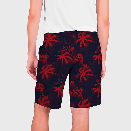 Мужские шорты Palm black red / 3D-принт – фото 2