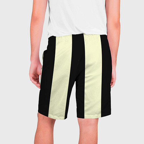 Мужские шорты Color black beige line / 3D-принт – фото 2