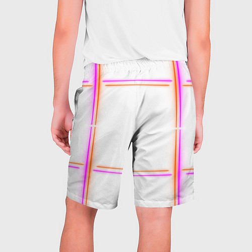 Мужские шорты Neon white orange pink / 3D-принт – фото 2