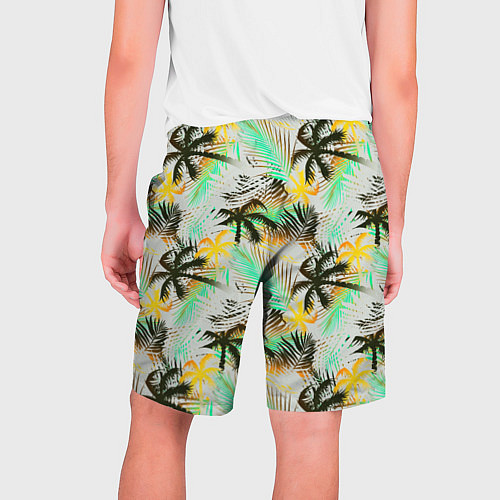 Мужские шорты Palm black yellow white / 3D-принт – фото 2