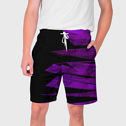 Мужские шорты Color purple black stripes