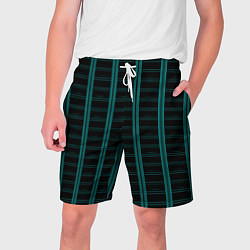 Шорты на шнурке мужские Color blue dark stripe, цвет: 3D-принт