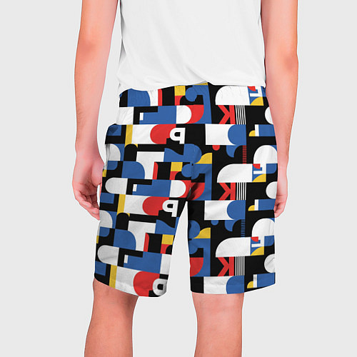 Мужские шорты Геометрия букв / 3D-принт – фото 2
